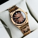 ĐỒNG HỒ NAM I&W Carnival 711G Mặt Nâu - Viền Vàng  Trơn - Dây Thép Gold - Automatic - Kính Sapphire — ảnh 5