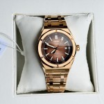 ĐỒNG HỒ NAM I&W Carnival 711G Mặt Nâu - Viền Vàng  Trơn - Dây Thép Gold - Automatic - Kính Sapphire — ảnh 7