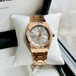 ĐỒNG HỒ NAM I&W Carnival 711G - Mặt Gray - Viền Vàng Trơn - Dây Thép Gold - Automatic - Kính Sapphire — ảnh 4