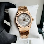 ĐỒNG HỒ NAM I&W Carnival 711G - Mặt Gray - Viền Vàng Trơn - Dây Thép Gold - Automatic - Kính Sapphire — ảnh 5
