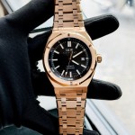 ĐỒNG HỒ NAM I&W Carnival 711G - Mặt Black - Viền Vàng Trơn - Dây Thép Gold - Automatic - Kính Sapphire — ảnh 9