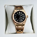 ĐỒNG HỒ NAM I&W Carnival 711G - Mặt Black - Viền Vàng Trơn - Dây Thép Gold - Automatic - Kính Sapphire — ảnh 2