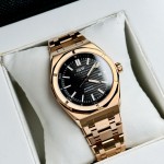 ĐỒNG HỒ NAM I&W Carnival 711G - Mặt Black - Viền Vàng Trơn - Dây Thép Gold - Automatic - Kính Sapphire — ảnh 1