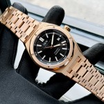 ĐỒNG HỒ NAM I&W Carnival 711G - Mặt Black - Viền Vàng Trơn - Dây Thép Gold - Automatic - Kính Sapphire — ảnh 6