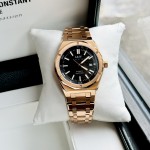 ĐỒNG HỒ NAM I&W Carnival 711G - Mặt Black - Viền Vàng Trơn - Dây Thép Gold - Automatic - Kính Sapphire — ảnh 7