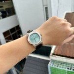 ĐỒNG HỒ NAM I&W Carnival 721G TIFFANY - Viền Bạc Trơn - Dây Da - Automatic - Kính Sapphire — ảnh 2