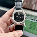 ĐỒNG HỒ NAM I&W CARNIVAL NAUTILUS 8108G- Viền Đá - Dây Da - Automatic - Kính Sapphire — ảnh 9