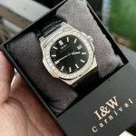 ĐỒNG HỒ NAM I&W CARNIVAL NAUTILUS 8108G- Viền Đá - Dây Da - Automatic - Kính Sapphire — ảnh 4
