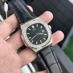 ĐỒNG HỒ NAM I&W CARNIVAL NAUTILUS 8108G- Viền Đá - Dây Da - Automatic - Kính Sapphire — ảnh 5