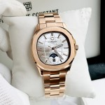 ĐỒNG HỒ NAM Carnival Aquanus 8113G - Mặt Trắng- Viền Vàng - Dây Thép - Automatic - Kính Sapphire — ảnh 4