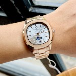 ĐỒNG HỒ NAM Carnival Aquanus 8113G - Mặt Trắng- Viền Vàng - Dây Thép - Automatic - Kính Sapphire — ảnh 7