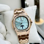 ĐỒNG HỒ NAM Carnival Aquanus 8110G - Mặt TIFFANY- Viền Vàng Đá - Dây Thép - Automatic - Kính Sapphire — ảnh 2