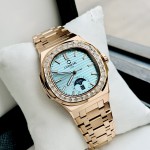 ĐỒNG HỒ NAM Carnival Aquanus 8110G - Mặt TIFFANY- Viền Vàng Đá - Dây Thép - Automatic - Kính Sapphire — ảnh 3