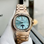 ĐỒNG HỒ NAM Carnival Aquanus 8110G - Mặt TIFFANY- Viền Vàng Đá - Dây Thép - Automatic - Kính Sapphire — ảnh 8