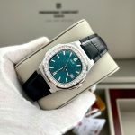 ĐỒNG HỒ NAM I&W Carnival 721G Green - Viền Bạc Đá - Dây Da - Automatic - Kính Sapphire — ảnh 6