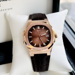 ĐỒNG HỒ NAM I&W Carnival 721G Gold - Viền Gold Trơn - Dây Da - Automatic - Kính Sapphire — ảnh 1