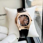 ĐỒNG HỒ NAM I&W Carnival 721G Gold - Viền Gold Trơn - Dây Da - Automatic - Kính Sapphire — ảnh 3