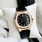 ĐỒNG HỒ NAM I&W Carnival 721G Black - Viền Gold Trơn - Dây Da - Automatic - Kính Sapphire — ảnh 2