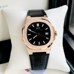 ĐỒNG HỒ NAM I&W Carnival 721G Black - Viền Gold Trơn - Dây Da - Automatic - Kính Sapphire — ảnh 1