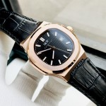 ĐỒNG HỒ NAM I&W Carnival 721G Black - Viền Gold Trơn - Dây Da - Automatic - Kính Sapphire — ảnh 8