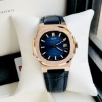 ĐỒNG HỒ NAM I&W Carnival 721G Blue - Viền Gold Trơn - Dây Da - Automatic - Kính Sapphire — ảnh 1