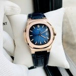 ĐỒNG HỒ NAM I&W Carnival 721G Blue - Viền Gold Trơn - Dây Da - Automatic - Kính Sapphire — ảnh 4