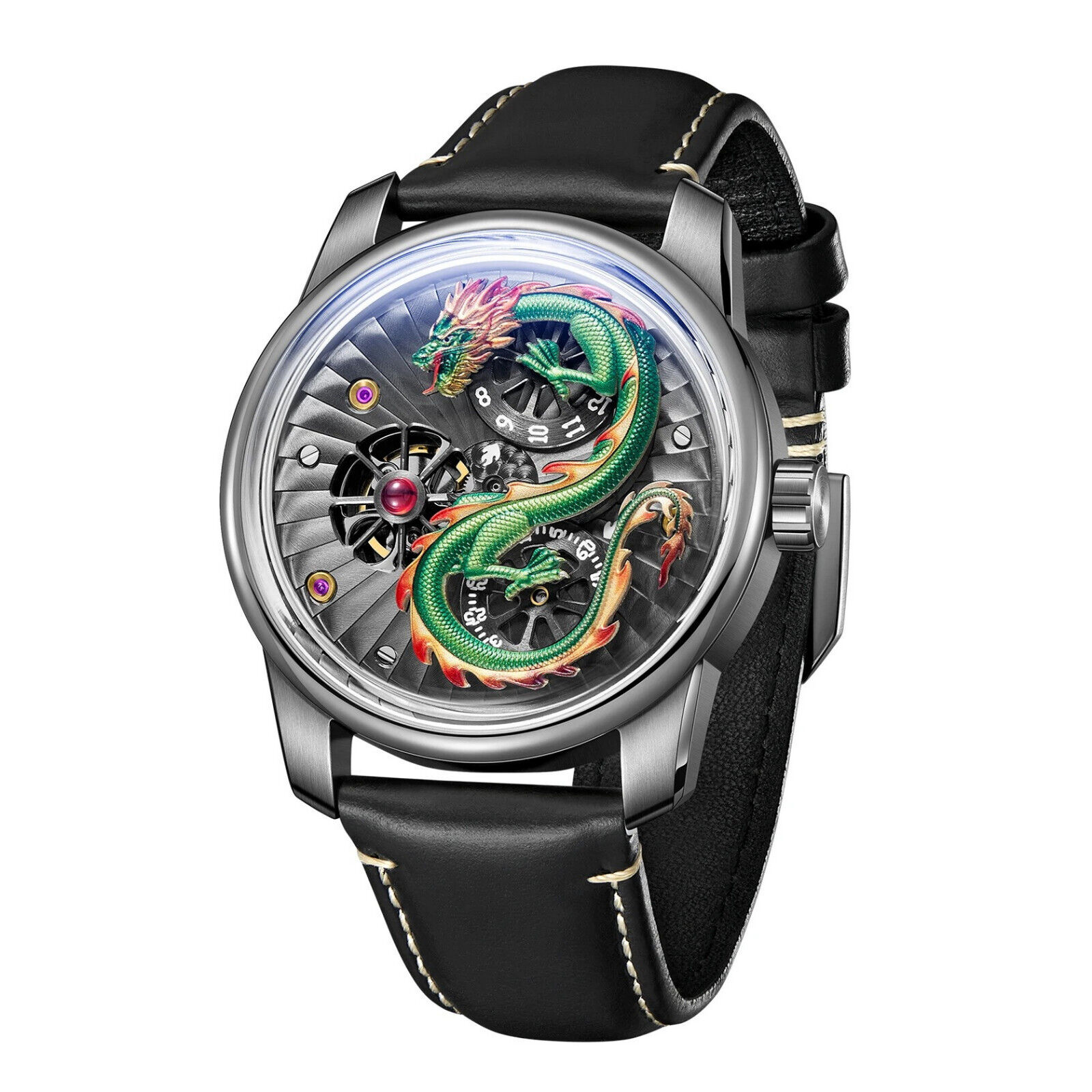 Đồng Hồ Nam OBLVLO Dragon Green (Thanh Long) - 42mm - Automatic - Sapphire