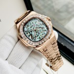 Đồng Hồ Nam CARNIVAL NAUTILUS 8118G2 Màu Vàng Đá - Mặt Xanh TIFFANY - Dây Thép - Automatic- Kính Sapphire — ảnh 9