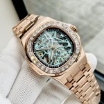 Đồng Hồ Nam CARNIVAL NAUTILUS 8118G2 Màu Vàng Đá - Mặt Xanh TIFFANY - Dây Thép - Automatic- Kính Sapphire — ảnh 7