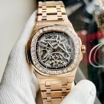 Đồng Hồ Nam CARNIVAL NAUTILUS 8118G2 Màu Vàng Đá - Mặt Gray - Dây Thép - Automatic- Kính Sapphire — ảnh 5