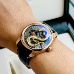 Đồng Hồ Nam OBLVLO Dragon Gold - Viền Vàng - 42mm - Automatic - Sapphire — ảnh 5
