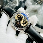 Đồng Hồ Nam OBLVLO Dragon Gold - Viền Bạc - 42mm - Automatic - Sapphire — ảnh 3