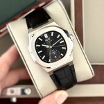 ĐỒNG HỒ NAM I&W Carnival 735G1 - Dây Da - Mặt đen trơn - Automatic - Kính Sapphire — ảnh 4