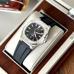 ĐỒNG HỒ NAM I&W Carnival 735G1 - Dây Cao Su - Mặt đen đá - Automatic - Kính Sapphire — ảnh 5