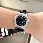 ĐỒNG HỒ NAM I&W Carnival 735G1 - Dây Cao Su - Mặt đen đá - Automatic - Kính Sapphire — ảnh 3