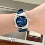 ĐỒNG HỒ NAM I&W Carnival 735G2 - Dây Cao Su - Mặt xanh đá - Automatic - Kính Sapphire — ảnh 7