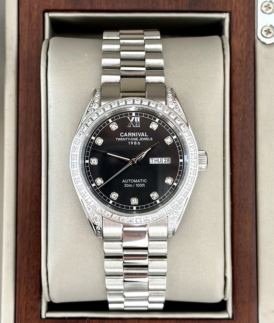 ĐỒNG HỒ NAM CARNIVAL 8907G-VT-D - Size 40mm – Dây Thép – Automatic- Kính Sapphire