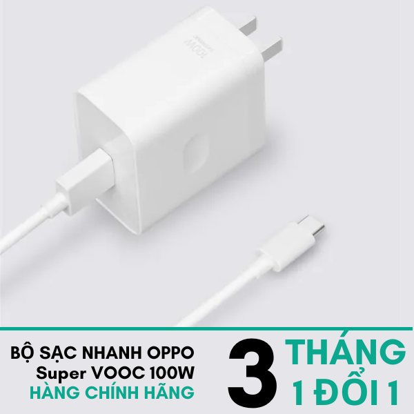 Adapter Sạc Siêu Nhanh Super VOOC 3.0 100W Cho OPPO, REALME, ONEPLUS