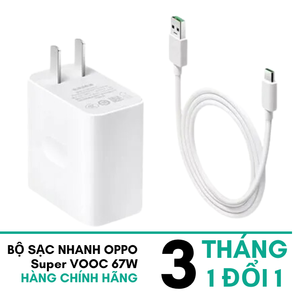 Adapter Sạc Siêu Nhanh Super VOOC 3.0 67W Cho OPPO, REALME, ONEPLUS