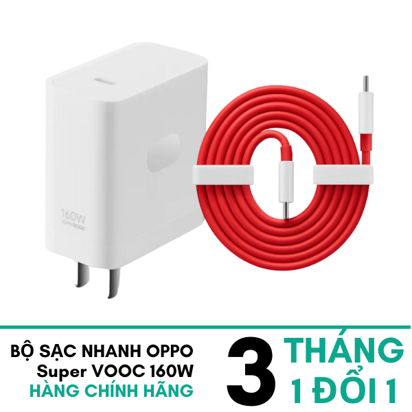 Adapter Sạc Siêu Nhanh Super VOOC 3.0 160W Cho OPPO, REALME, ONEPLUS