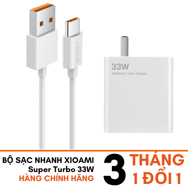 Adapter Sạc Siêu Nhanh Charge Turbo 33W Cho Xiaomi