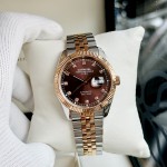 ĐỒNG HỒ NAM I&W Carnival 8131G  Dây Thép Demi - Mặt Nâu - Automatic - Kính Sapphire — ảnh 9