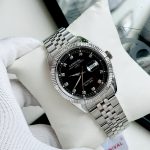 ĐỒNG HỒ NAM I&W Carnival 8131G  Dây Thép Bạc - Mặt Đen- Automatic - Kính Sapphire — ảnh 7