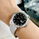 ĐỒNG HỒ NAM I&W Carnival 8131G  Dây Thép Bạc - Mặt Đen- Automatic - Kính Sapphire — ảnh 6