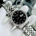 ĐỒNG HỒ NAM I&W Carnival 8131G  Dây Thép Bạc - Mặt Đen- Automatic - Kính Sapphire — ảnh 3