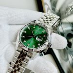 ĐỒNG HỒ NAM I&W Carnival 8131G  Dây Thép Bạc - Mặt Xanh Lục Bảo - Automatic - Kính Sapphire — ảnh 4