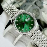 ĐỒNG HỒ NAM I&W Carnival 8131G  Dây Thép Bạc - Mặt Xanh Lục Bảo - Automatic - Kính Sapphire — ảnh 3