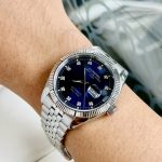 ĐỒNG HỒ NAM I&W Carnival 8131G  Dây Thép Bạc - Mặt Xanh - Automatic - Kính Sapphire — ảnh 2