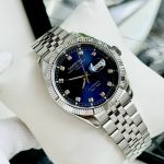 ĐỒNG HỒ NAM I&W Carnival 8131G  Dây Thép Bạc - Mặt Xanh - Automatic - Kính Sapphire — ảnh 4