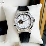 ĐỒNG HỒ NAM Carnival 8128G - Dây Da - Mặt trắng Open Heart - Automatic - Kính Sapphire — ảnh 1